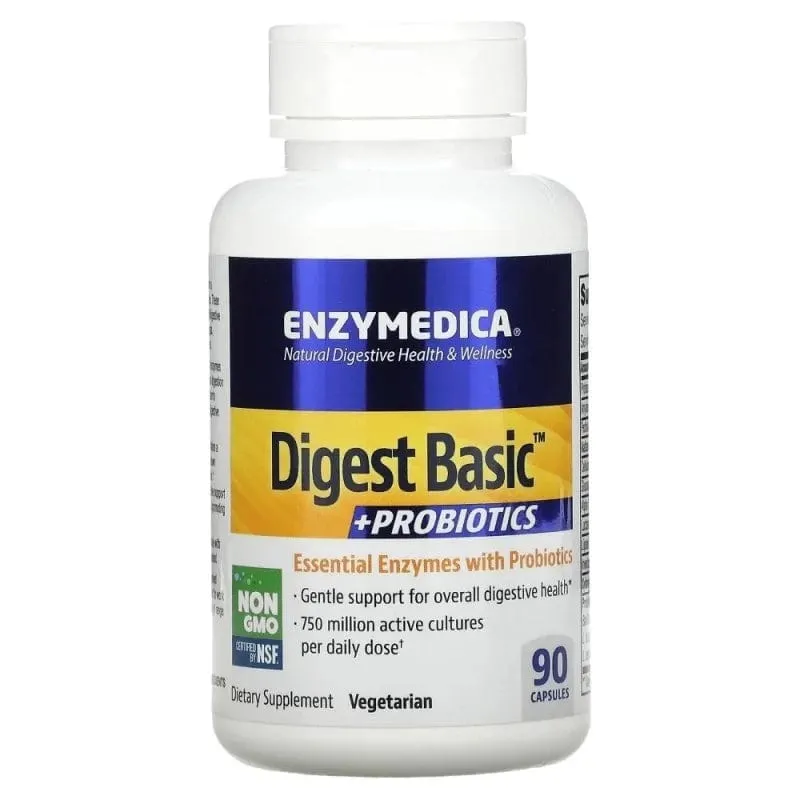 Enzymedica Digest Basic™ + Probióticos - 90 Cápsulas