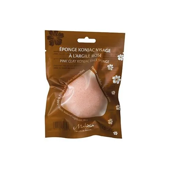 Esponja facial natural Konjac con arcilla rosa Pieles sensibles-Beliflor