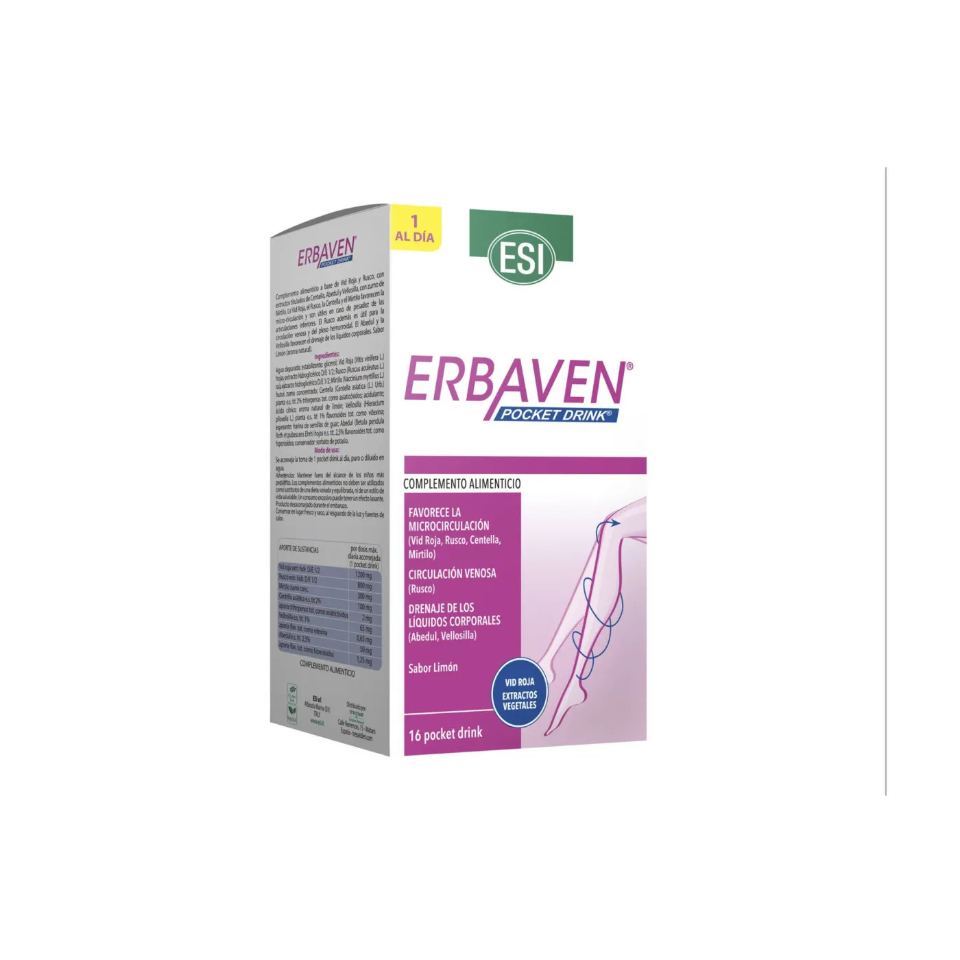 Erbaven Pocket Drink Esi 16 Sobres Bebibles