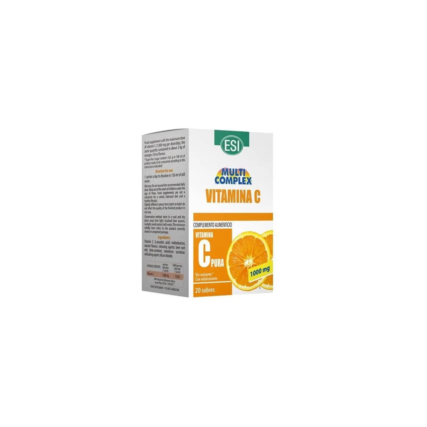 Esi Multi Complex Vitamina C Pura 1000mg Polvo 2