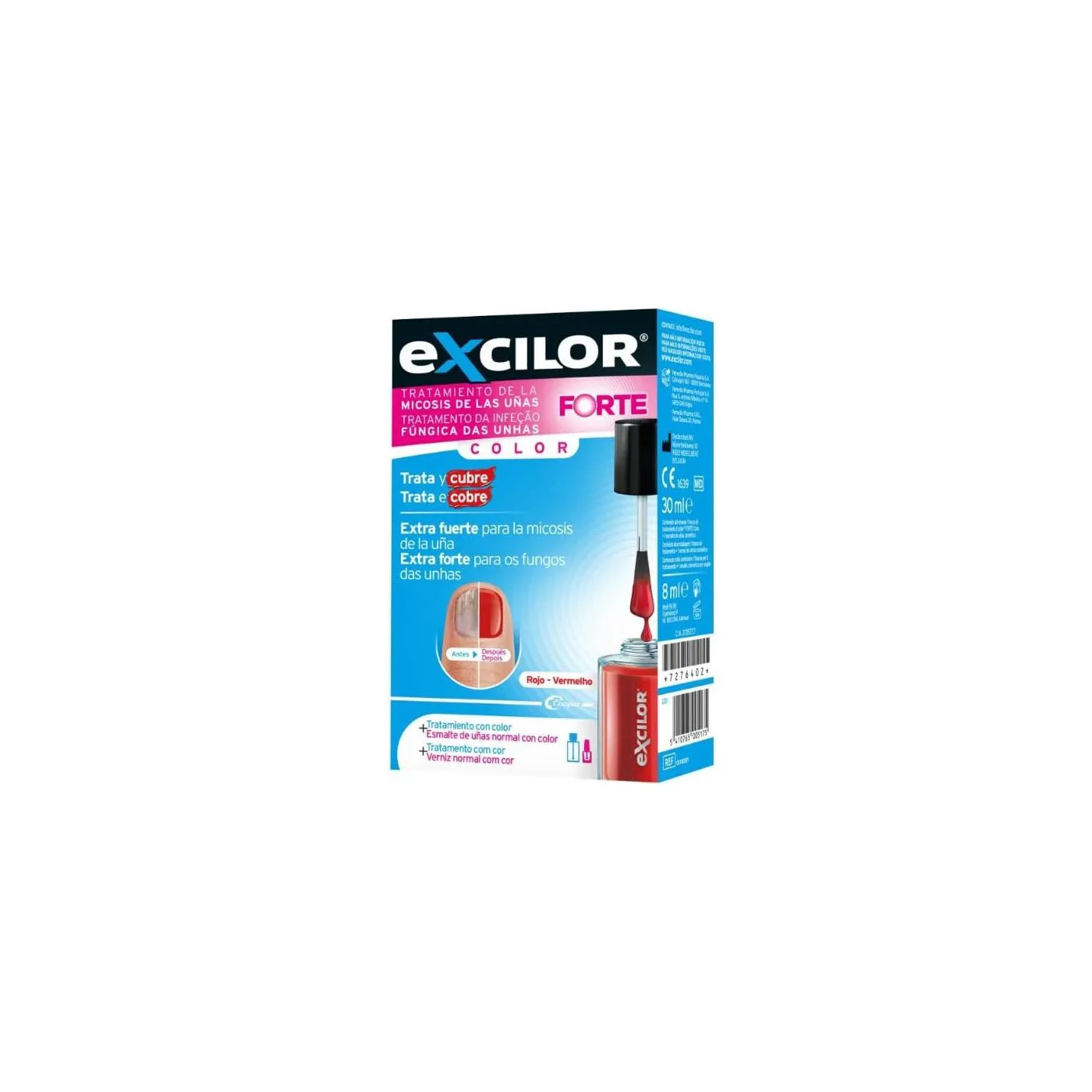 Excilor Forte Esmalte Cosmetico 30 ml Color Rojo