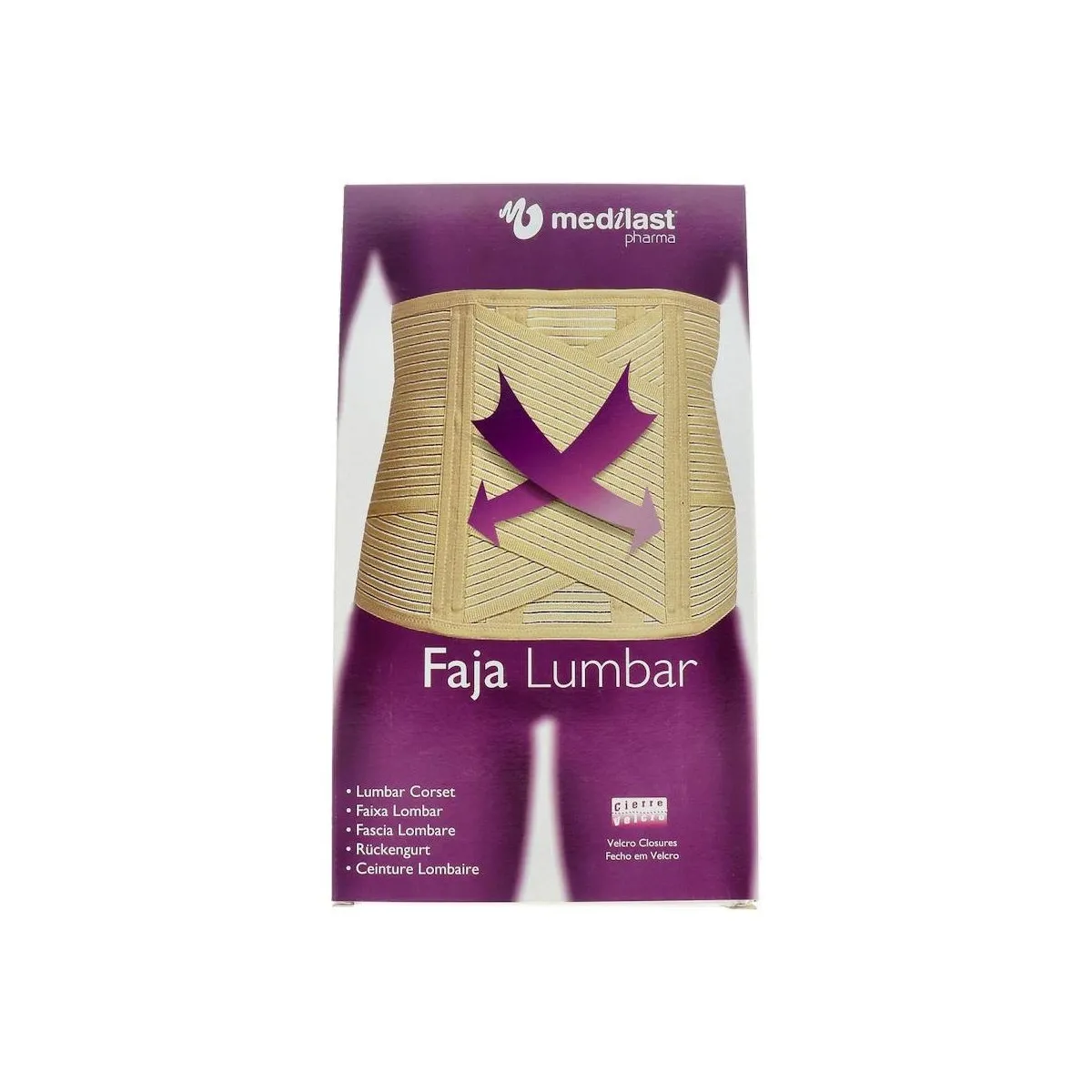 Faja Medilast Lumb Elast Velcro 2 Bandas T/3 85-95 Cm Beige 871