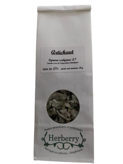 Hojas de alcachofa ecológicas para infusiones-20g-Herberry