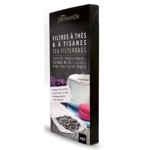 Filtros de té biodegradables sin blanquear - 40 filtros - Destino