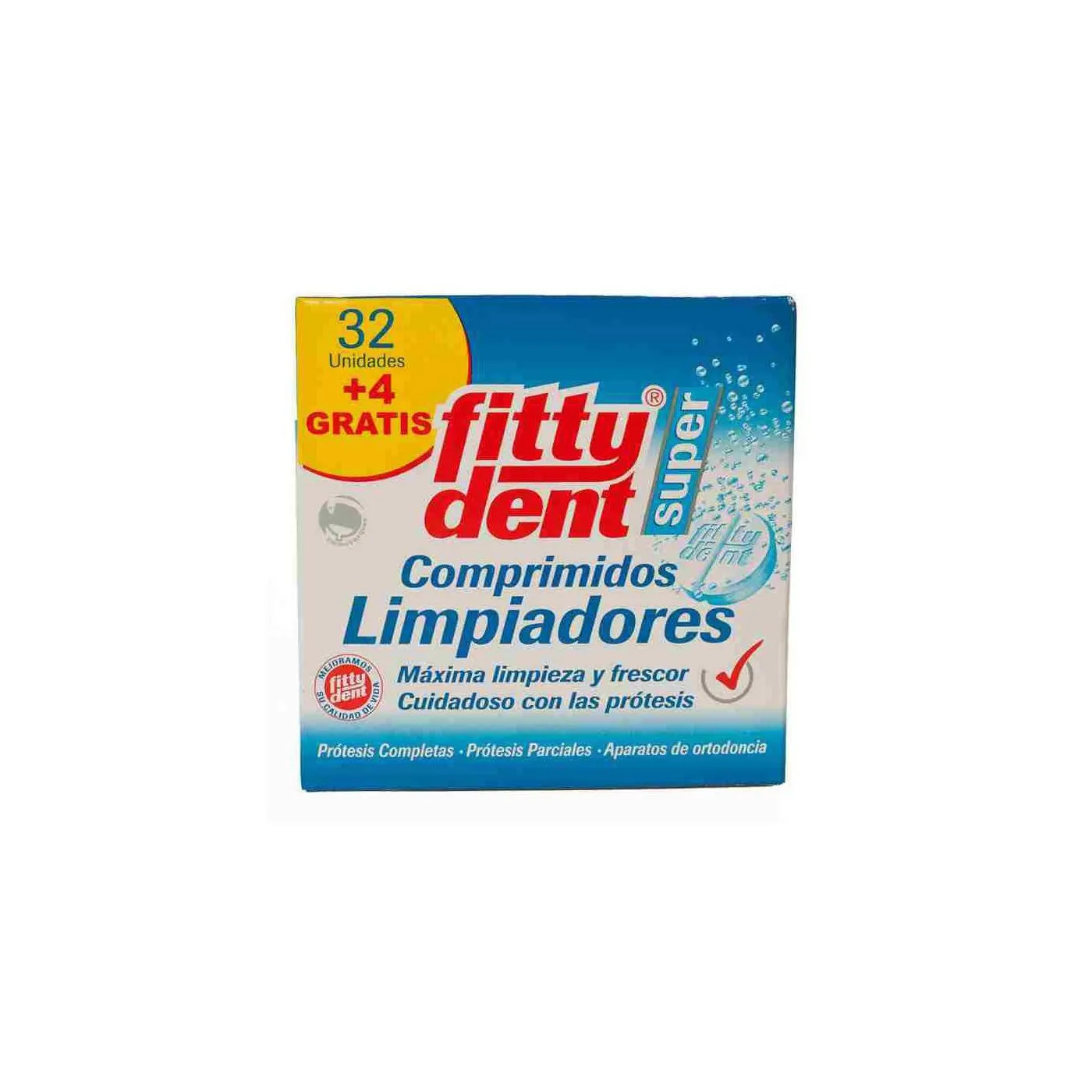 Fittydent Limpiador 32 Tabletas 4 Grat