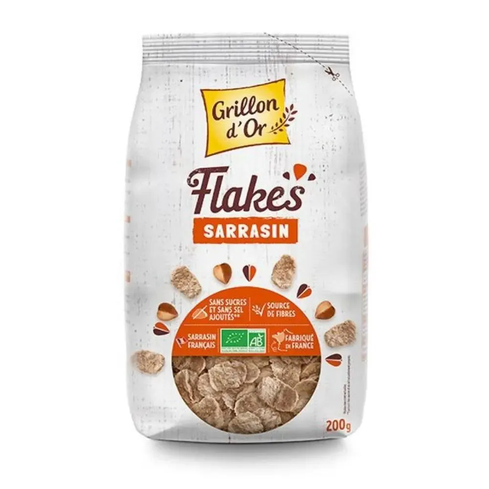 Copos de Trigo Sarraceno Bio-200g-Grillon d’Or