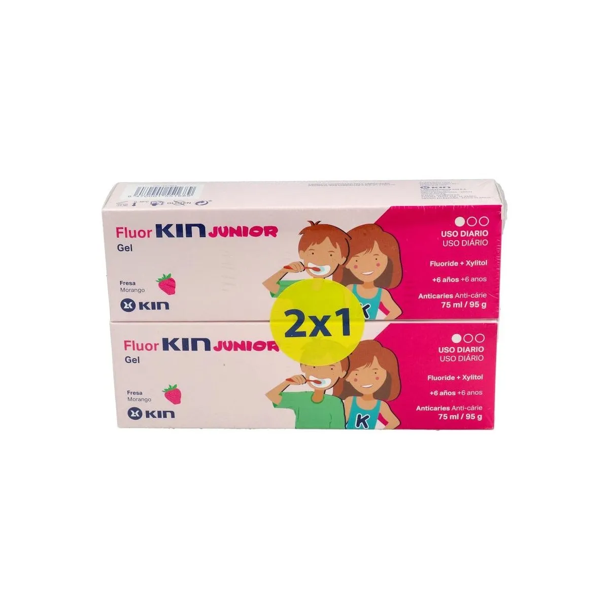 Fluor Kin Junior Gel Fresa 75 Ml