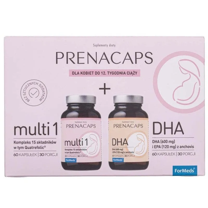 Formeds Prenacaps Multi 1 + DHA - 60 + 60 Cápsulas