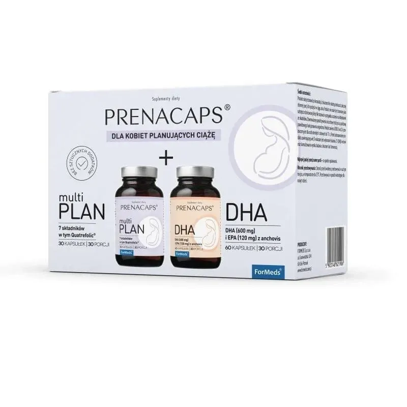 Formeds Prenacaps MultiPLAN + DHA - 30 + 60 Cápsulas