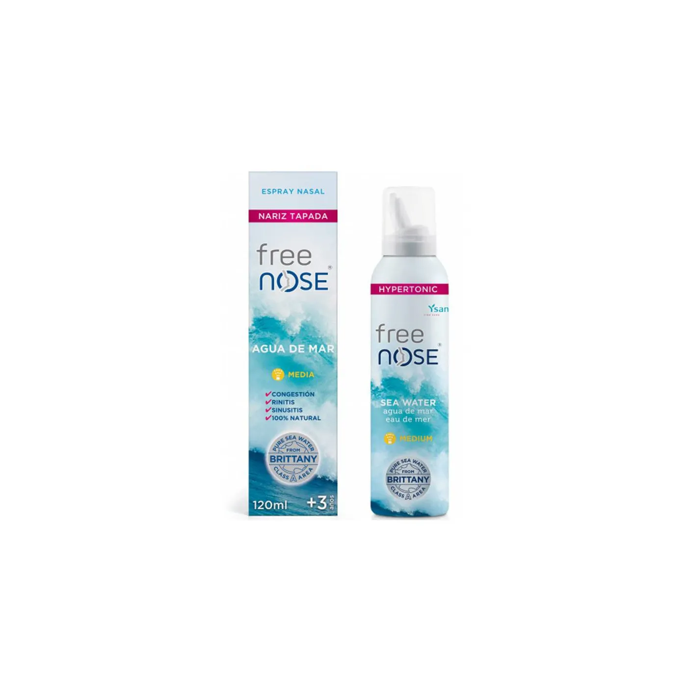 Free Nose Agua De Mar Media Spray 120 ml