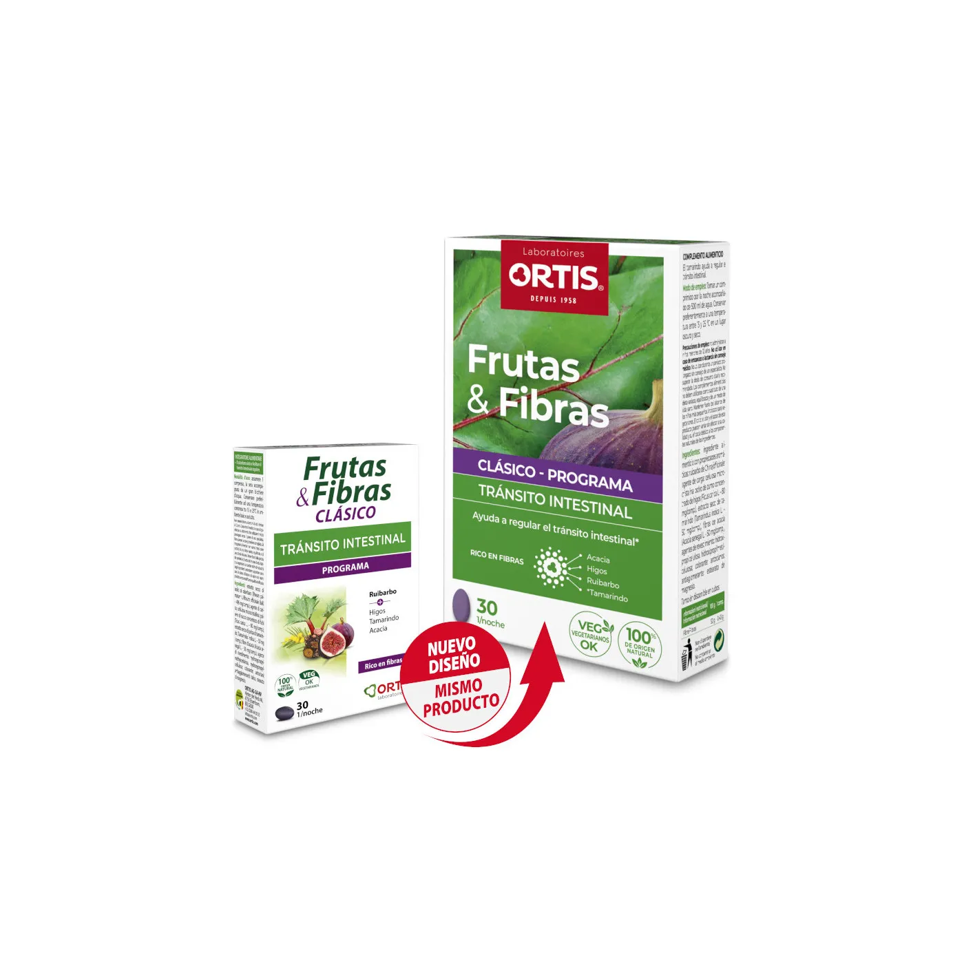 Ortis Frutas Y Fibras Clasico 30 Comprimidos