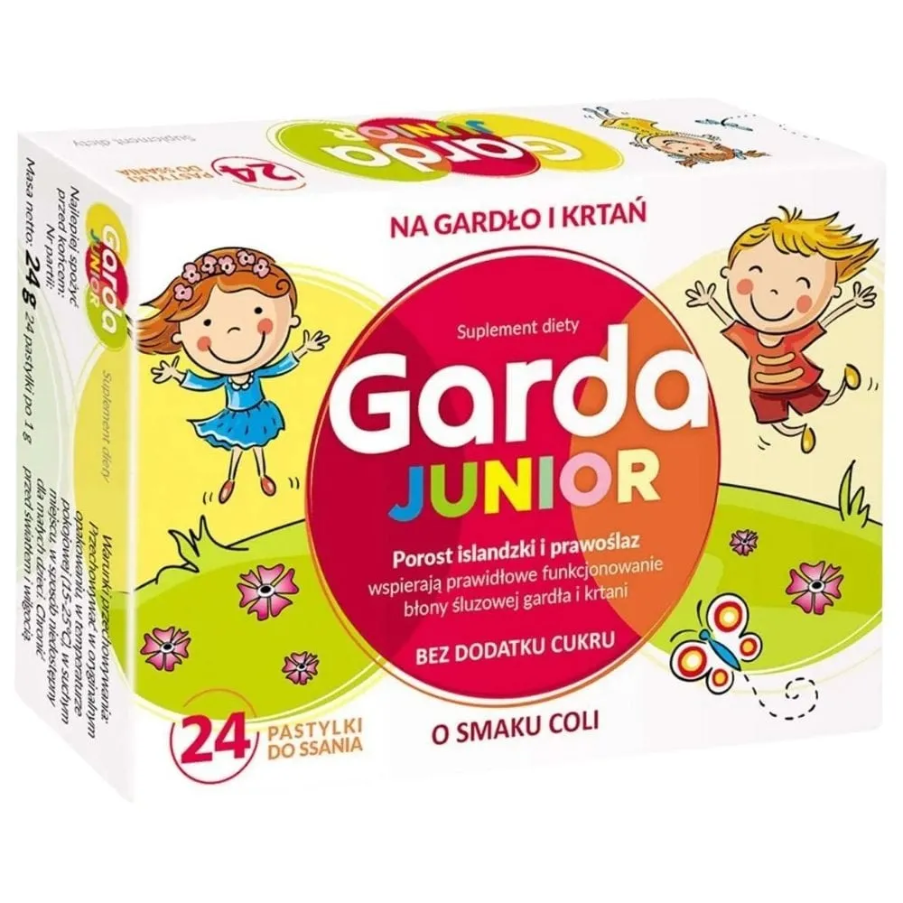 Garda Junior Raspberry-St RAW Berry - 24 pastillas