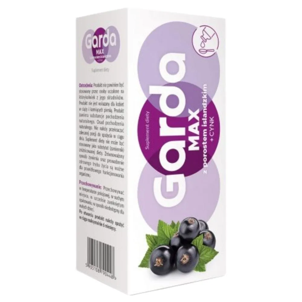 Garda MAX con musgo islandés, zinc y grosella negra - 120 ml