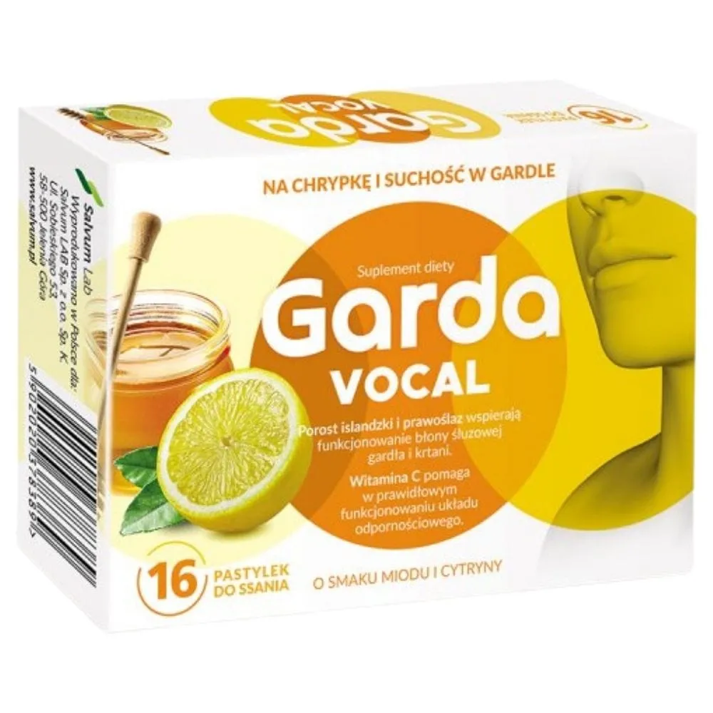 Garda Vocal Miel y Limón - 16 pastillas