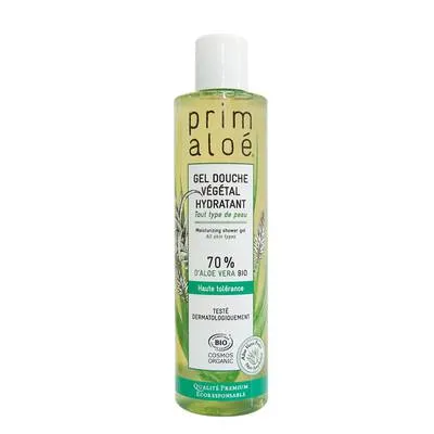 Gel de ducha hidratante a base de plantas Aloe Vera 70% ORGÁNICO-250ml-Prim aloe