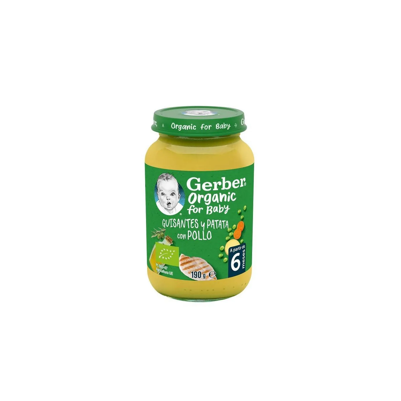 Gerber Organic Guisantes Patatas Pollo 190 g