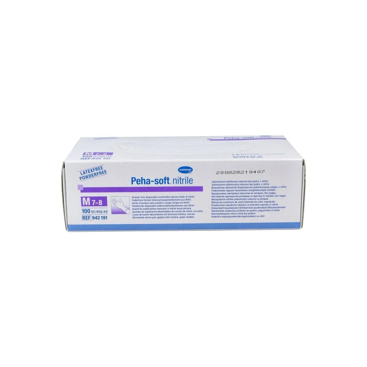 Guantes Peha-Soft Nitrilo Azul T/M 7-8 100 Un S/Polvo