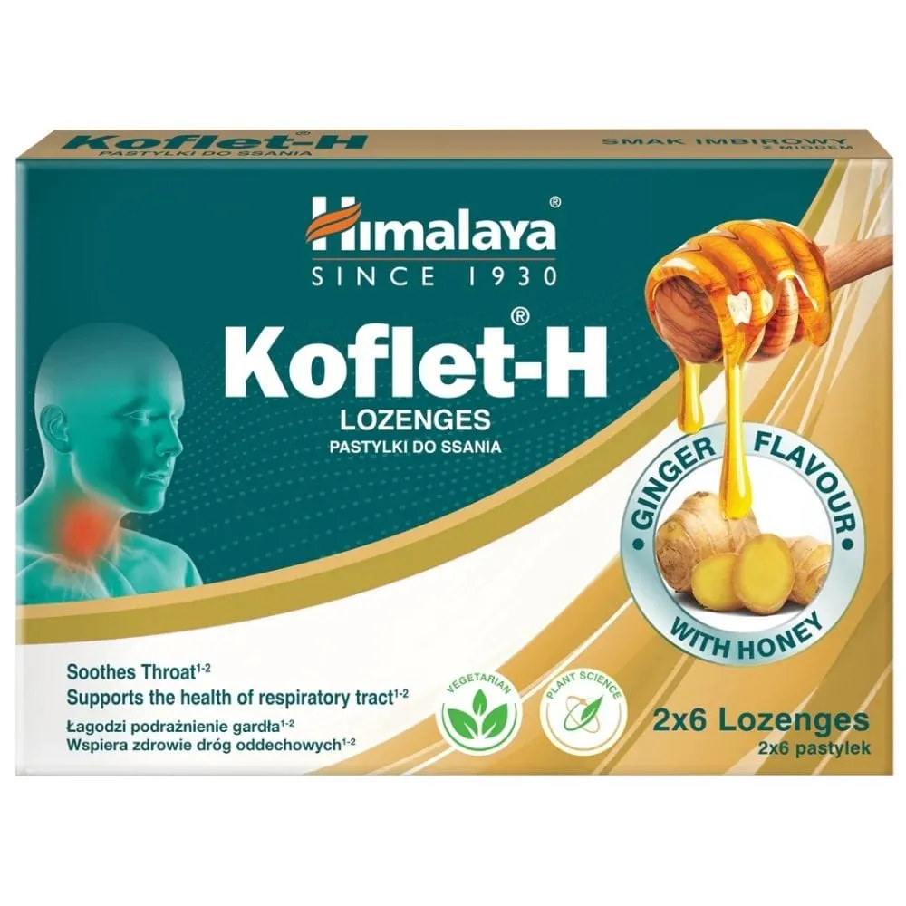 Himalaya Koflet-H Jengibre - 12 Pastillas