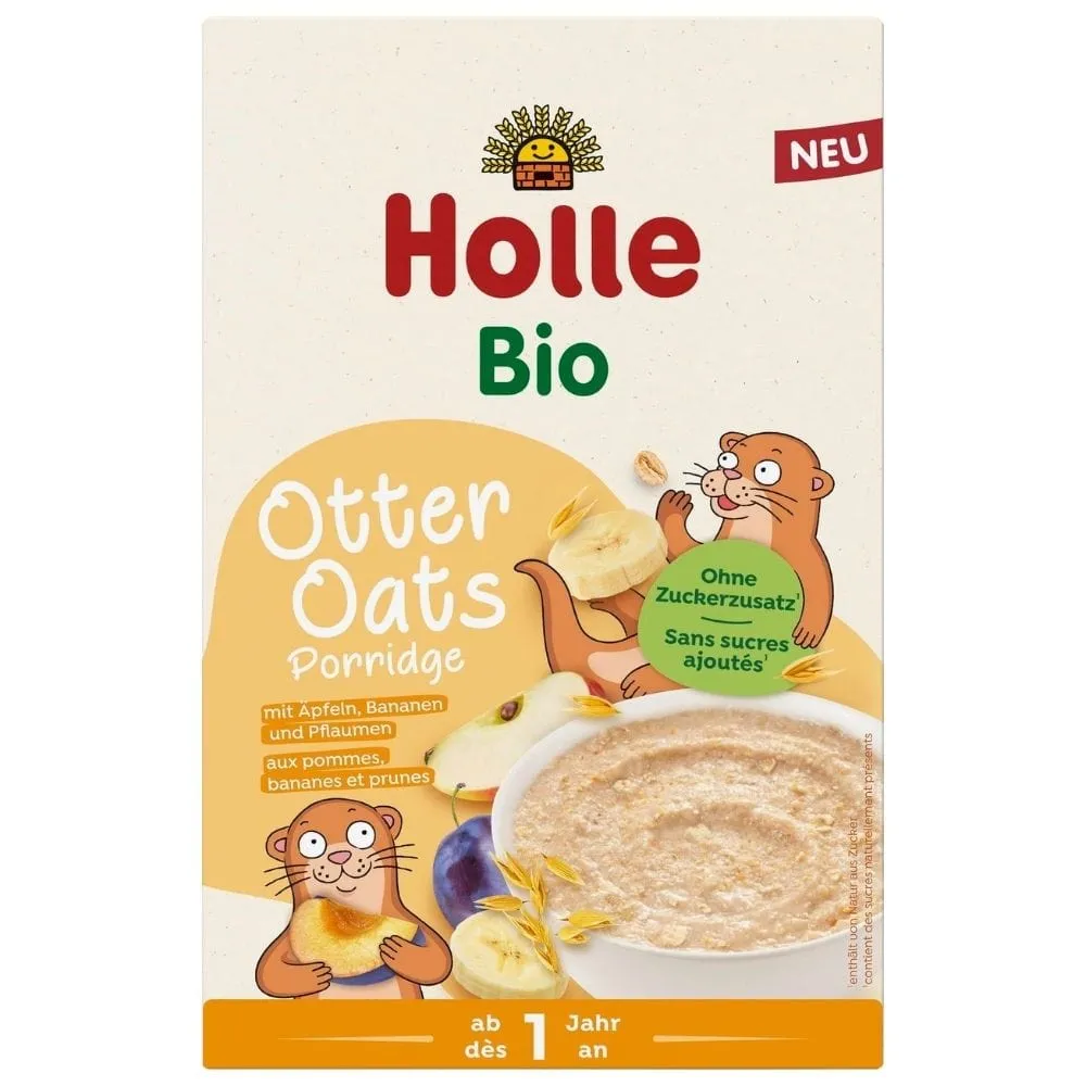 Holle BIO Gachas integrales con manzana, Plátano y ciruelas - 200 g