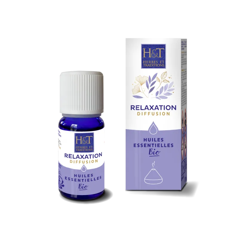 Sinergia de aceites esenciales para difundir-relajación-10ml-Herbes et Traditions