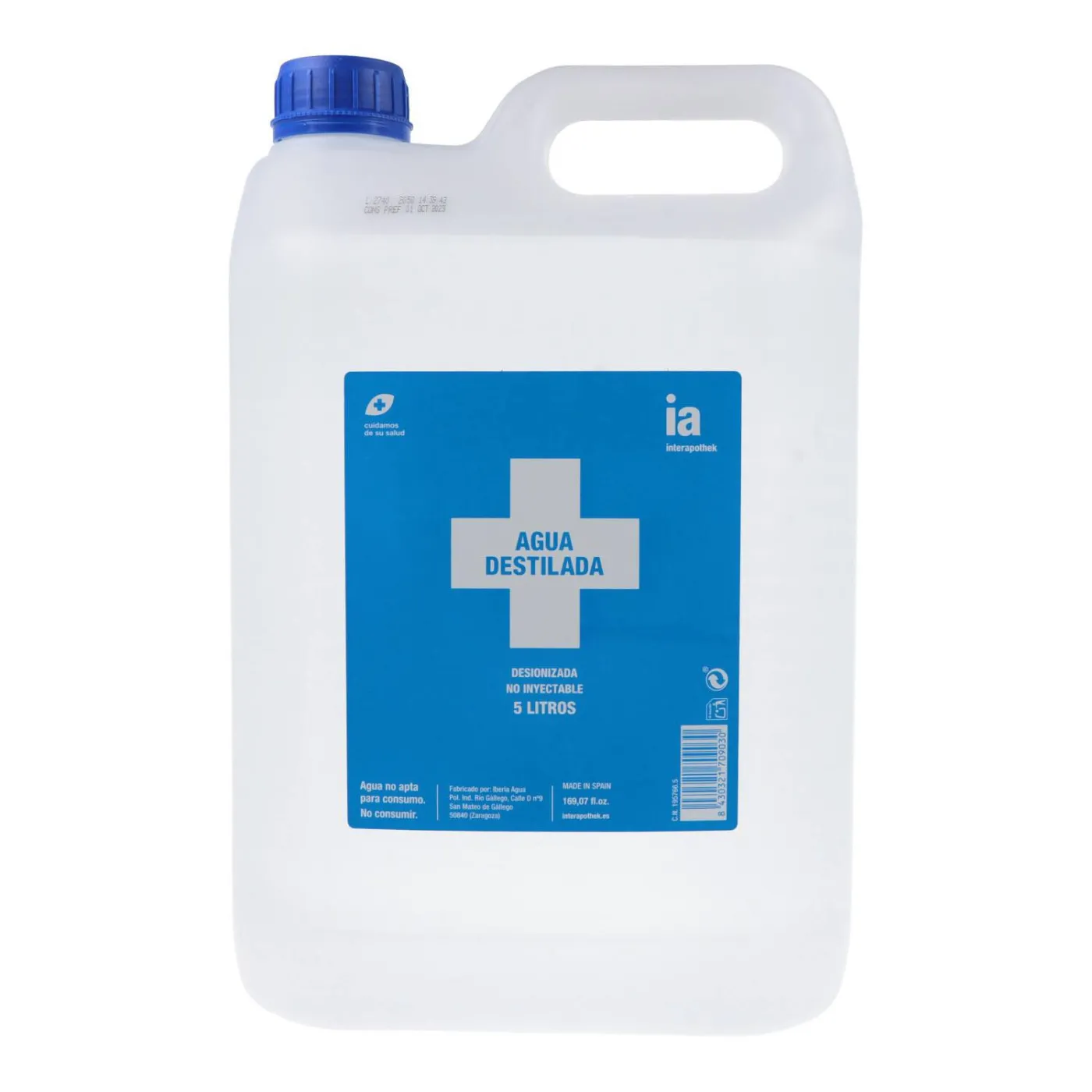 Interapothek Agua Destilada 5 L