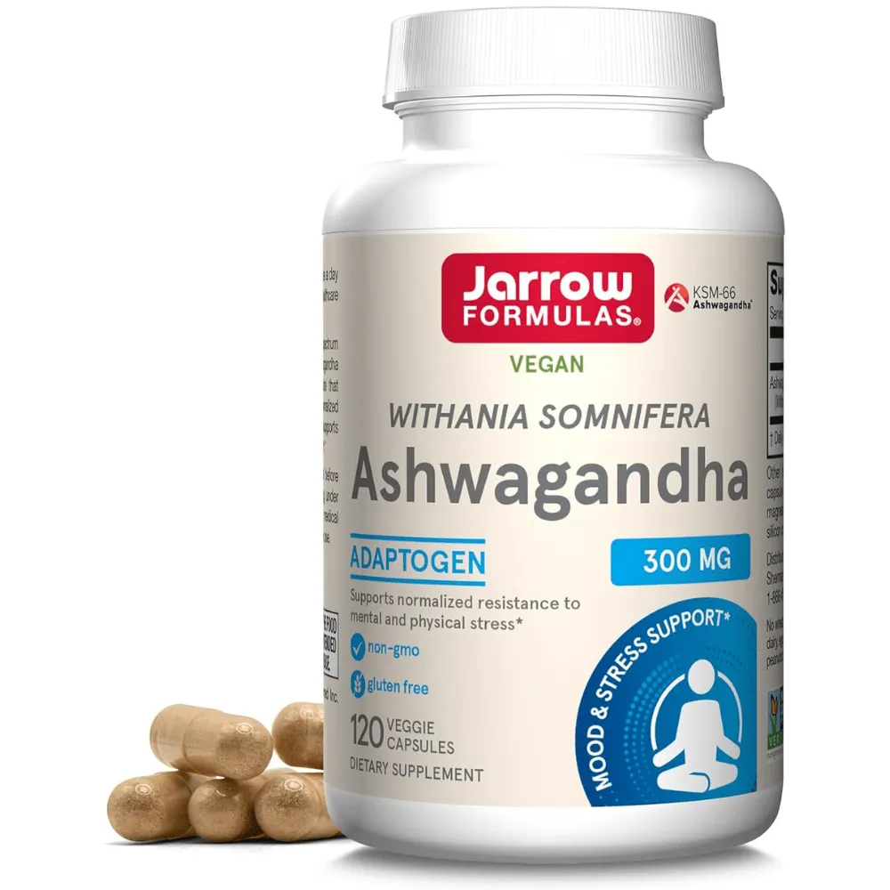 Jarrow Formulas Ashwagandha 300 mg - 120 Cápsulas Vegetales