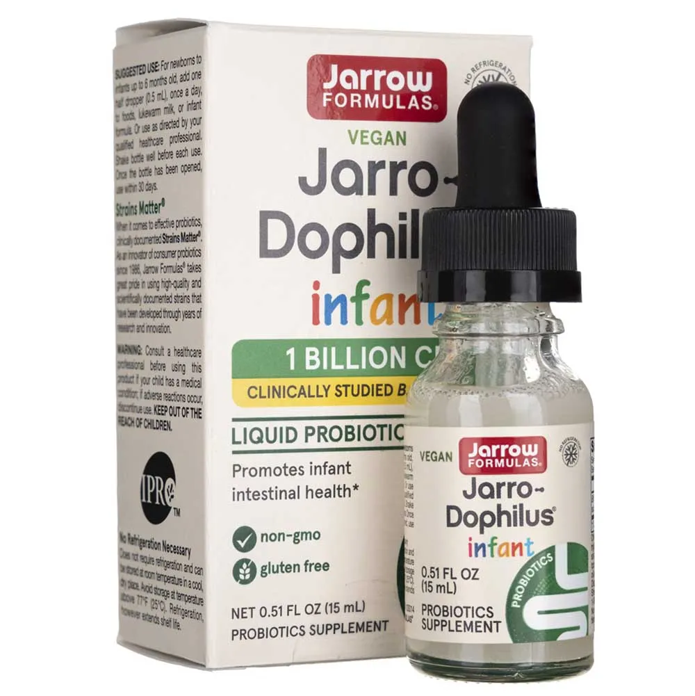 Jarrow Formulas Jarro-Dophilus Infantil, Probióticos Gotas - 15 ml