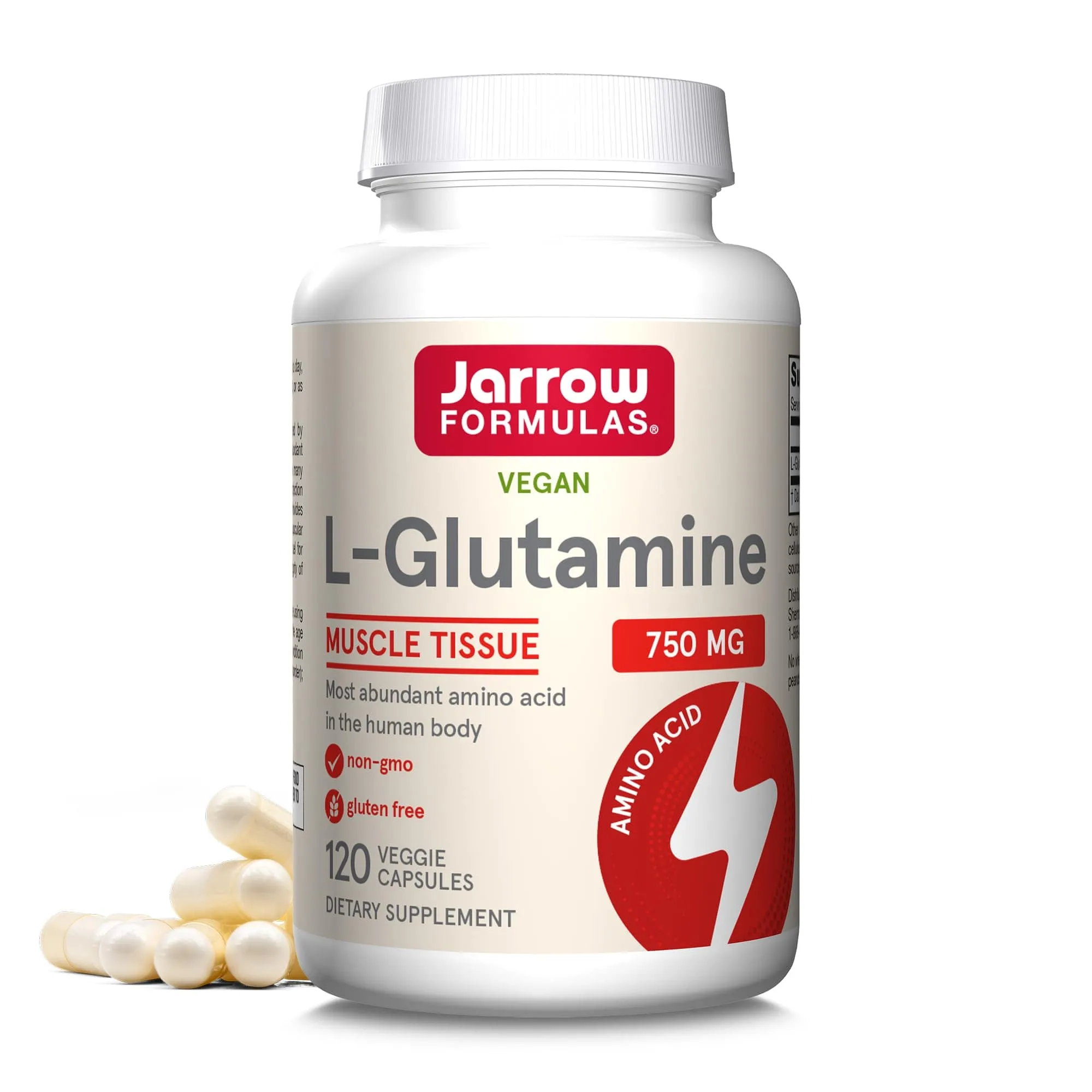 Jarrow Formulas L-Glutamina 750 mg - 120 Cápsulas Vegetales