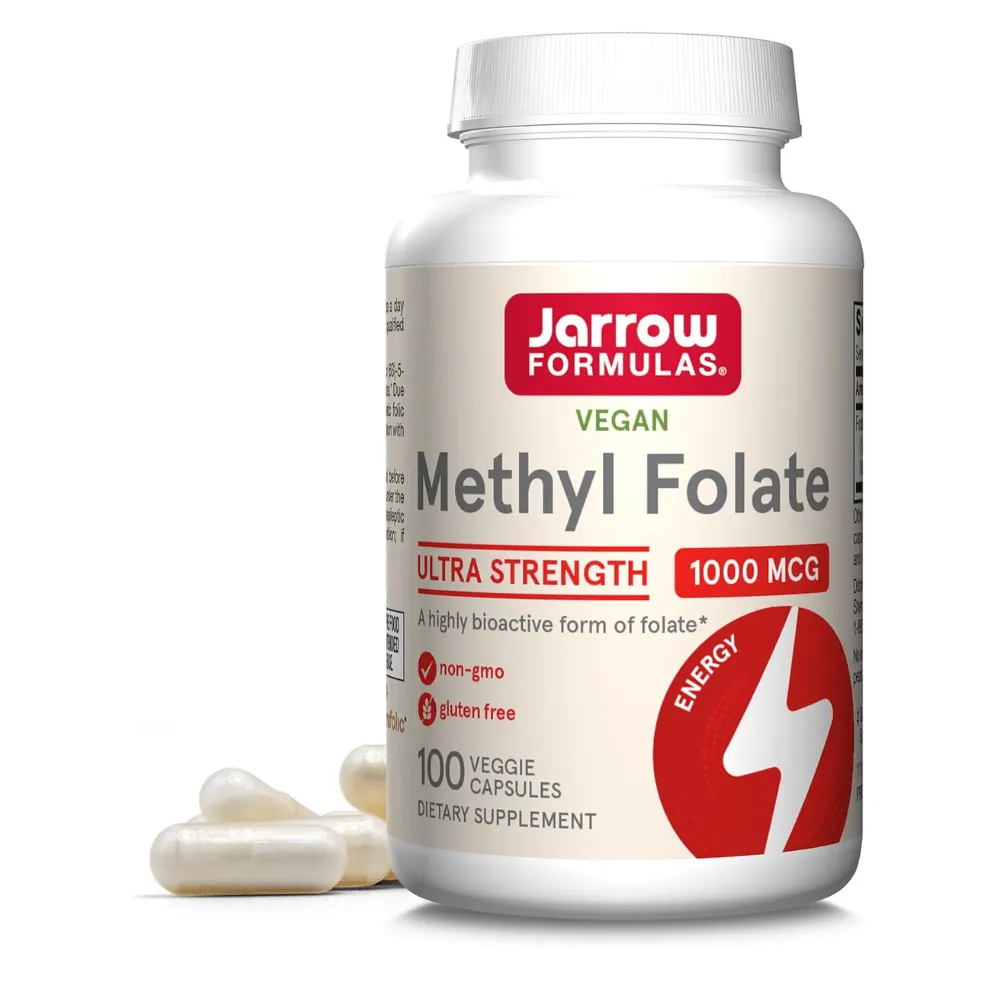 Jarrow Formulas Metil Folato 1000 mcg - 100 Cápsulas Vegetales