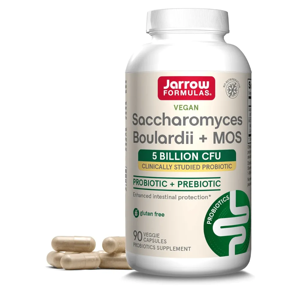 Jarrow Formulas Saccharomyces Boulardii Plus MOS - 90 cápsulas vegetales