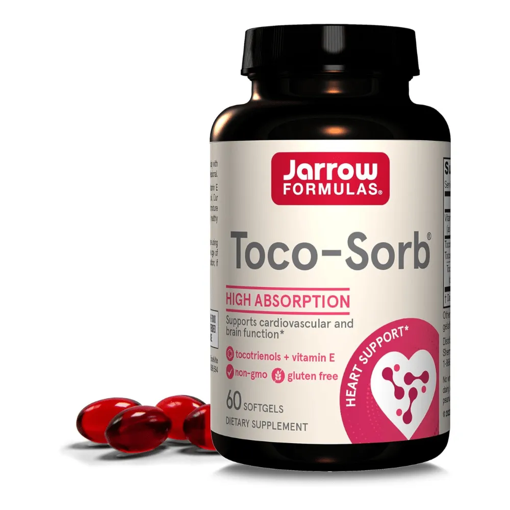 Jarrow Formulas Toco-Sorb, Tocotrienoles mixtos y vitamina E - 60 cápsulas blandas