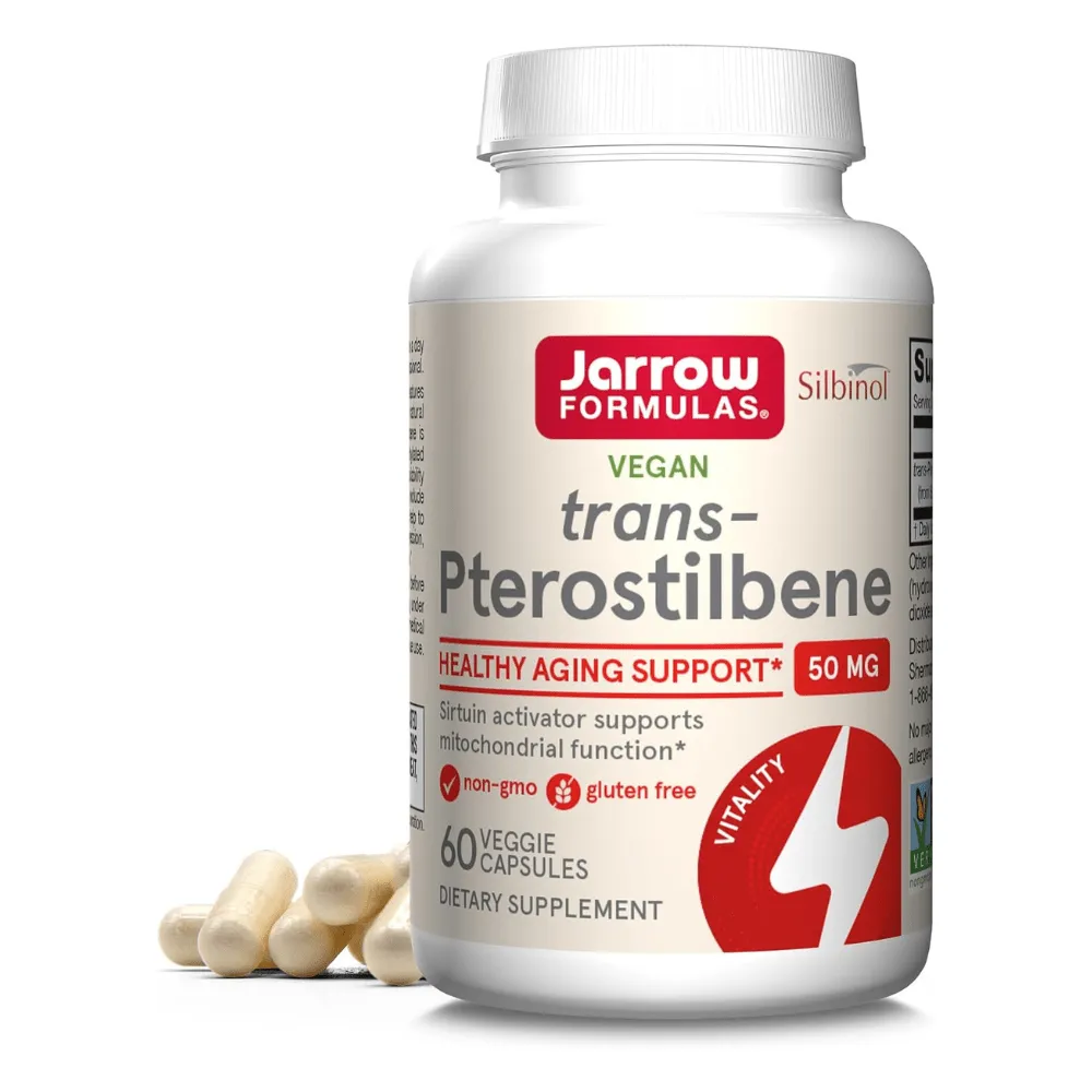 Jarrow Formulas Trans-Pterostilbene 50 mg - 60 Cápsulas Vegetales