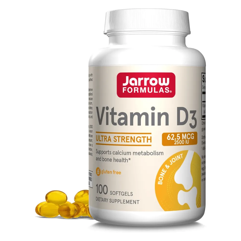 Jarrow Formulas Vitamina D3 2500 UI - 100 Cápsulas blandas