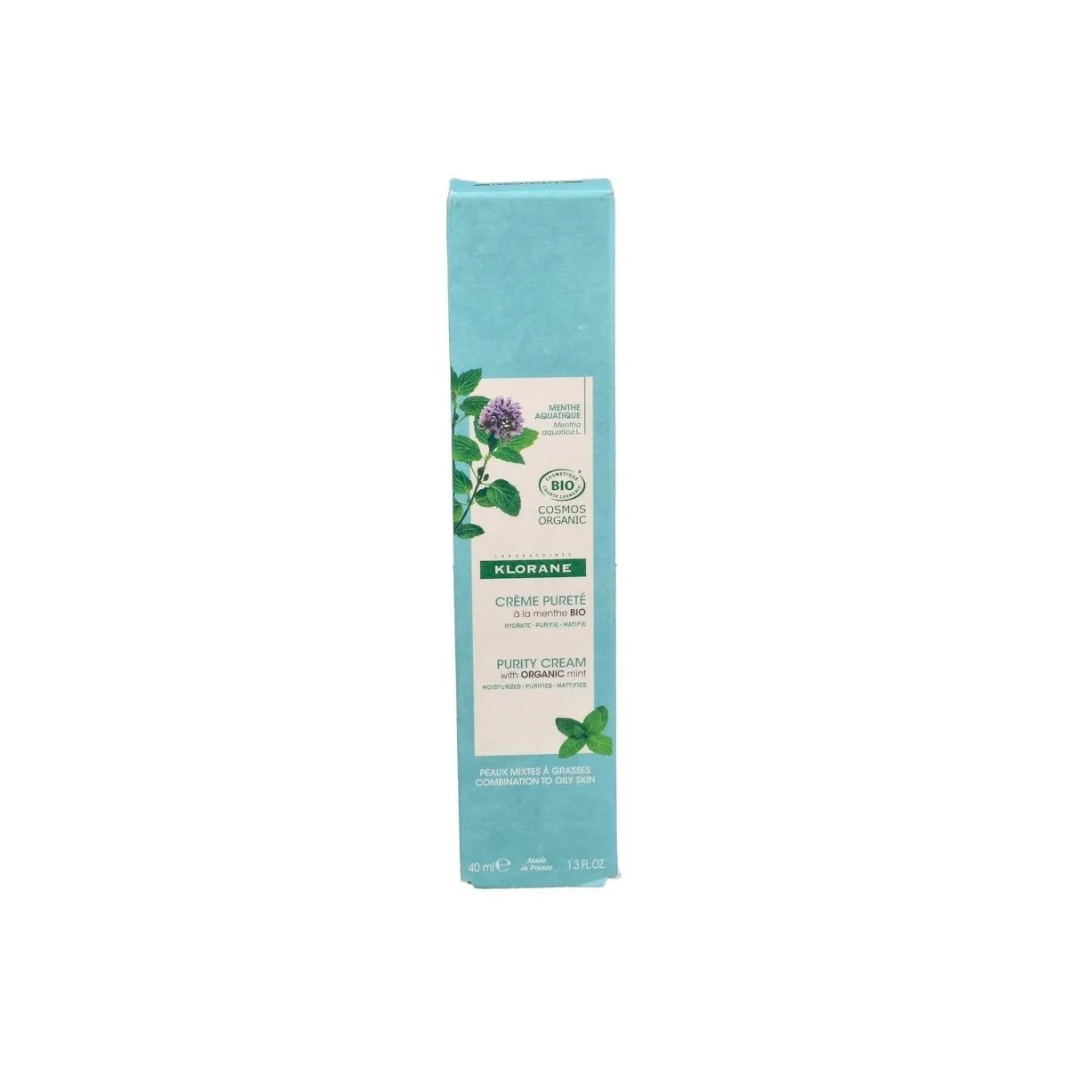 Klorane Crema Purificante Menta Bio 40 Ml