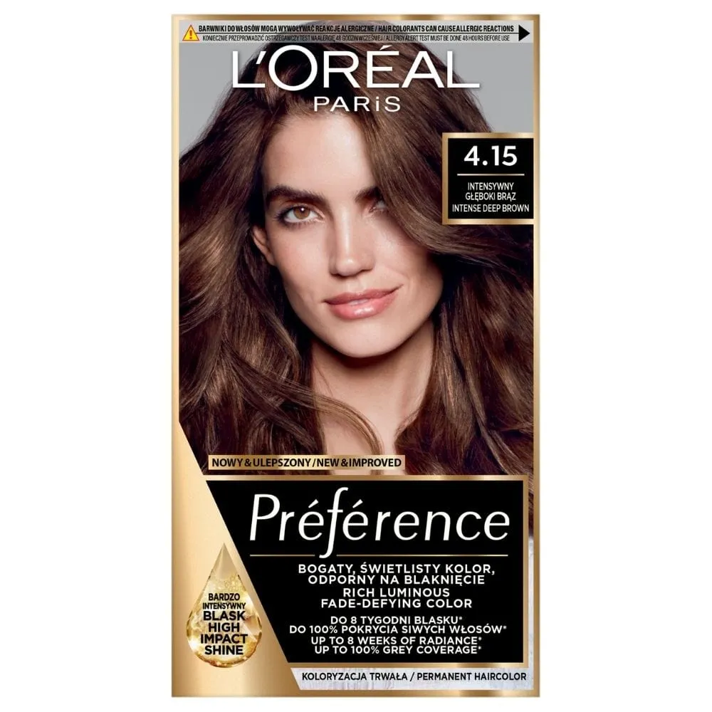 L'Oréal Paris Preference Tinte M1 4.15 Caracas, Castaño Intenso Profundo
