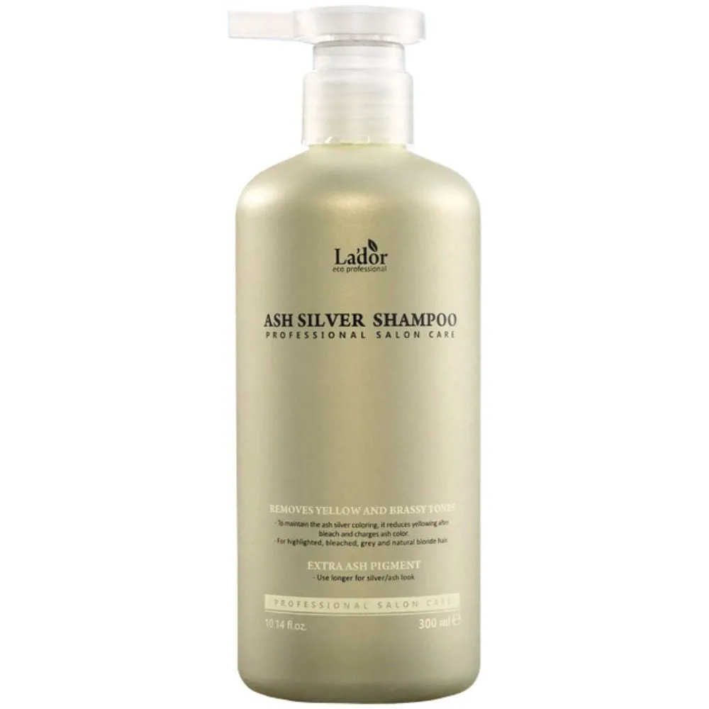 La'dor Ash Silver Shampoo para cabello rubio con tono frío - 300 ml
