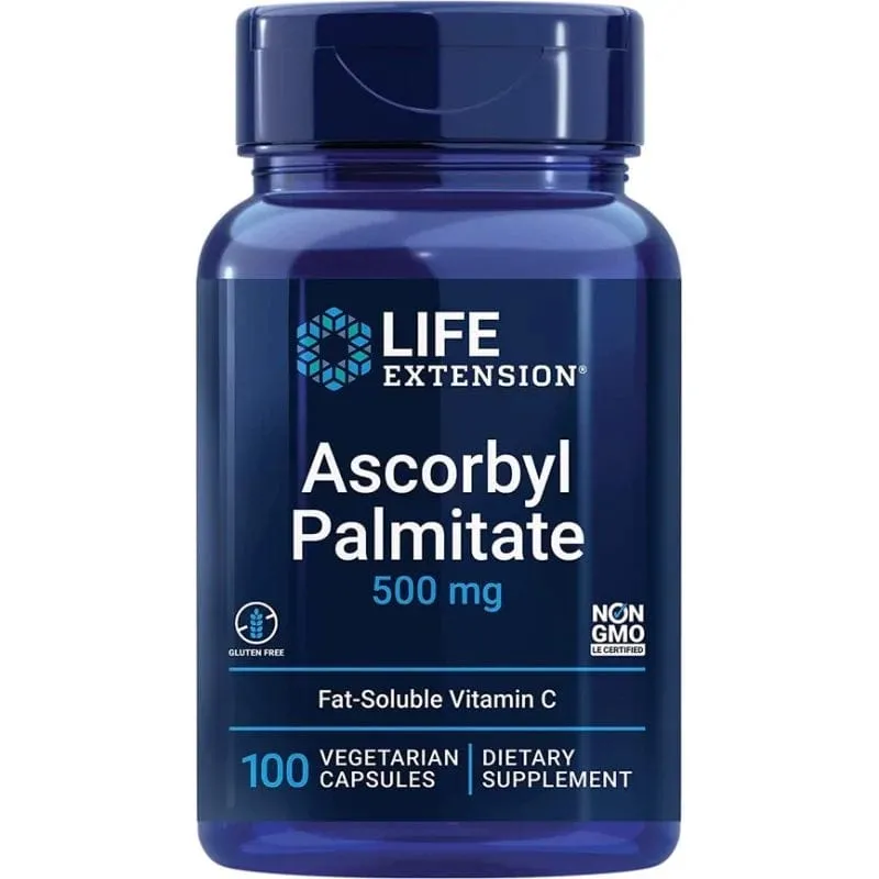 Life Extension Palmitato de ascorbilo 500 mg - 100 cápsulas vegetales