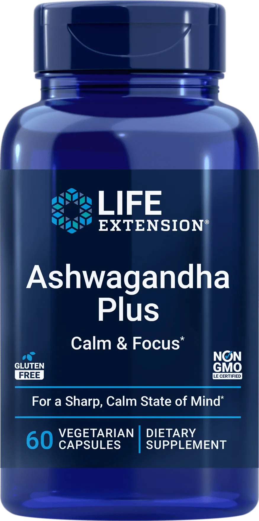 Life Extension Ashwagandha Plus Calma y Concentración - 60 cápsulas