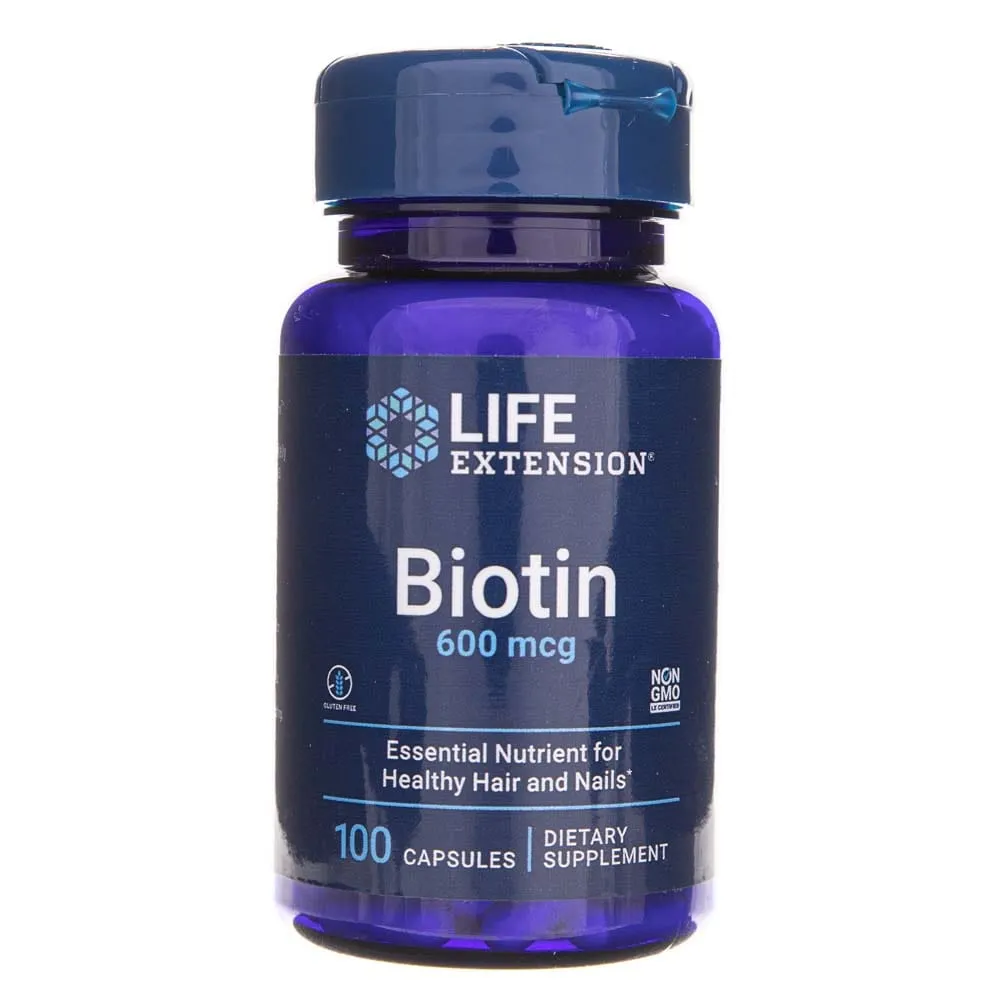 Life Extension Biotina 600 mg - 100 Cápsulas