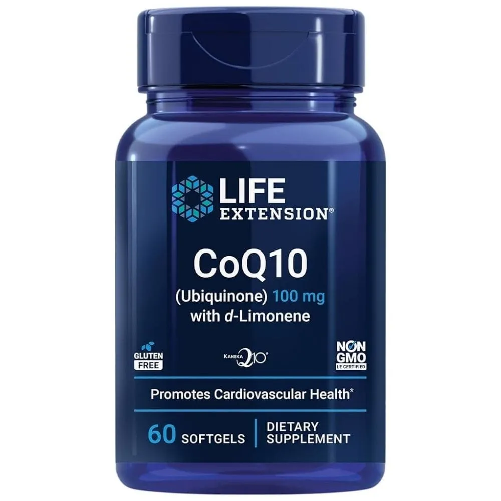 Life Extension CoQ10 100 mg con d-Limoneno - 60 Cápsulas