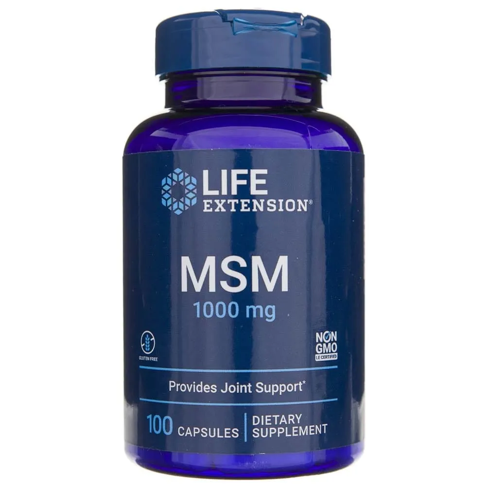 Life Extension MSM (metylosulfonylometan) 1000 mg - 100 Cápsulas