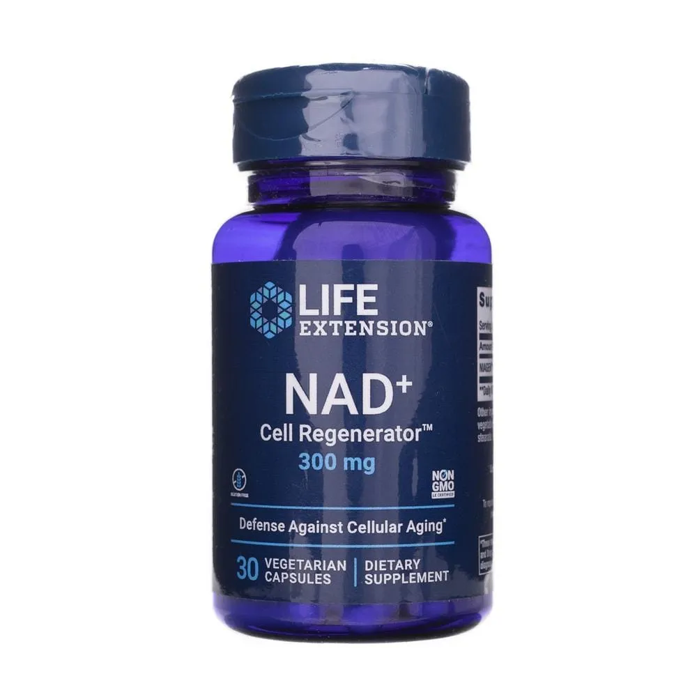 Life Extension NAD+ Regenerador Celular 300 mg - 30 Cápsulas Vegetales