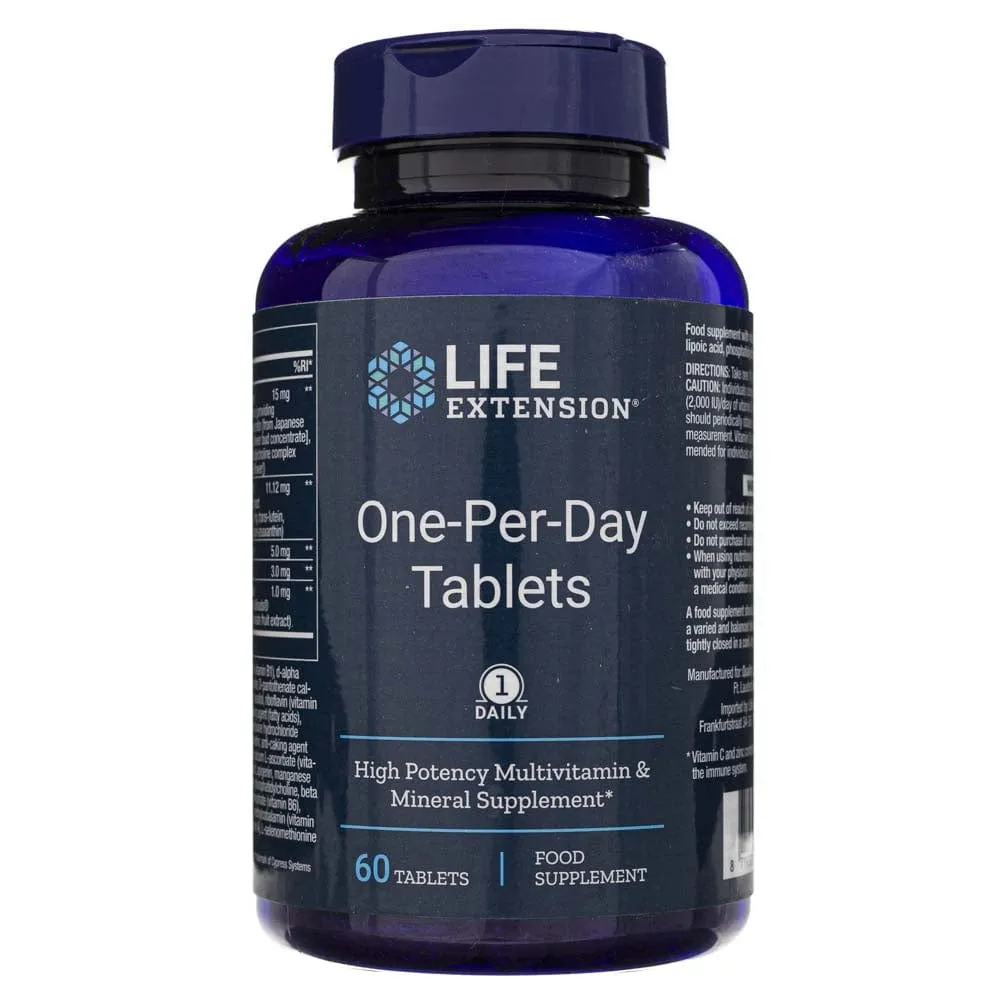 Life Extension Tabletas One-Per-Day (Multivitamin) EU - 60 Tabletas