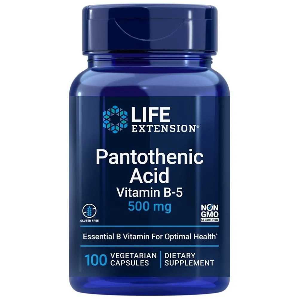 Life Extension Ácido Pantoténico 500 mg - 100 Cápsulas