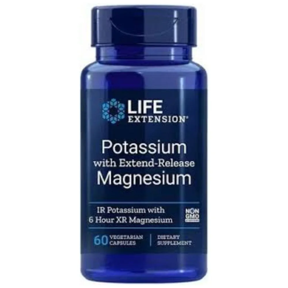 Life Extension Potasio con magnesio de liberación prolongada - 60 cápsulas