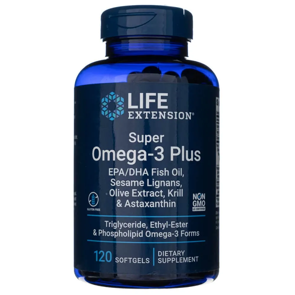 Life Extension Super Omega-3 Plus EPA/DHA - 120 cápsulas blandas