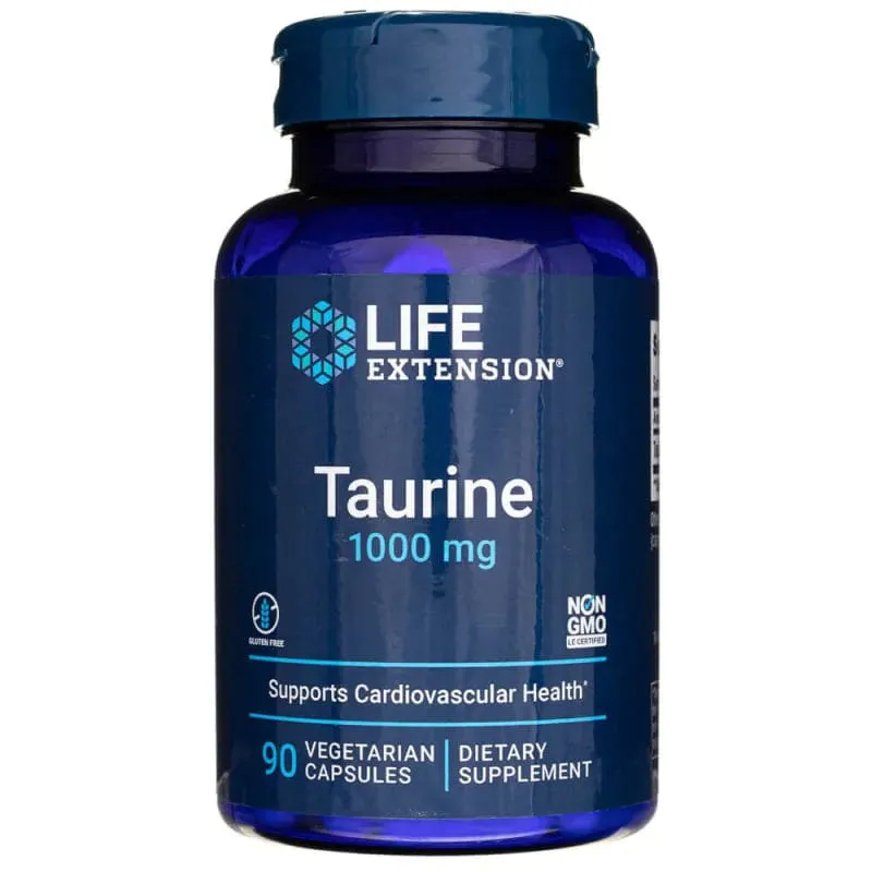 Life Extension Taurina 1000 mg - 90 cápsulas vegetales