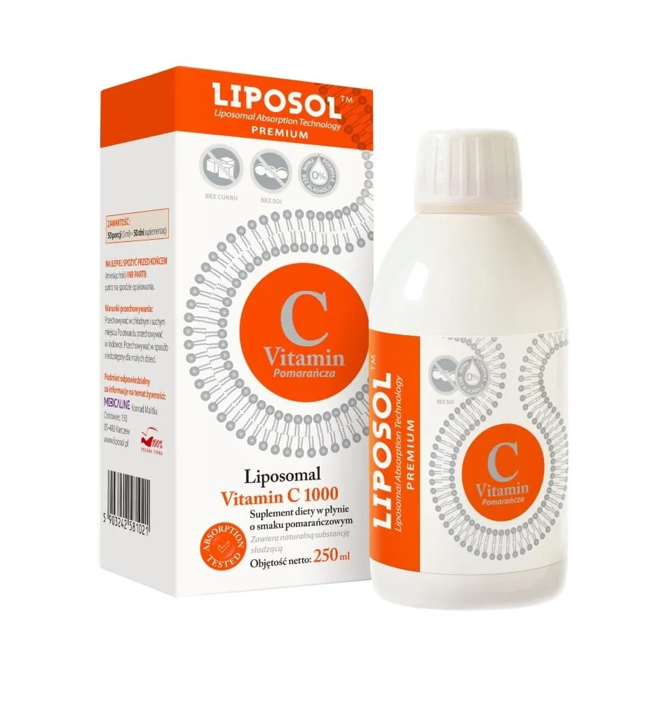 Vitamina C liposomal 1000 (Tamponada), Naranja - 250 ml