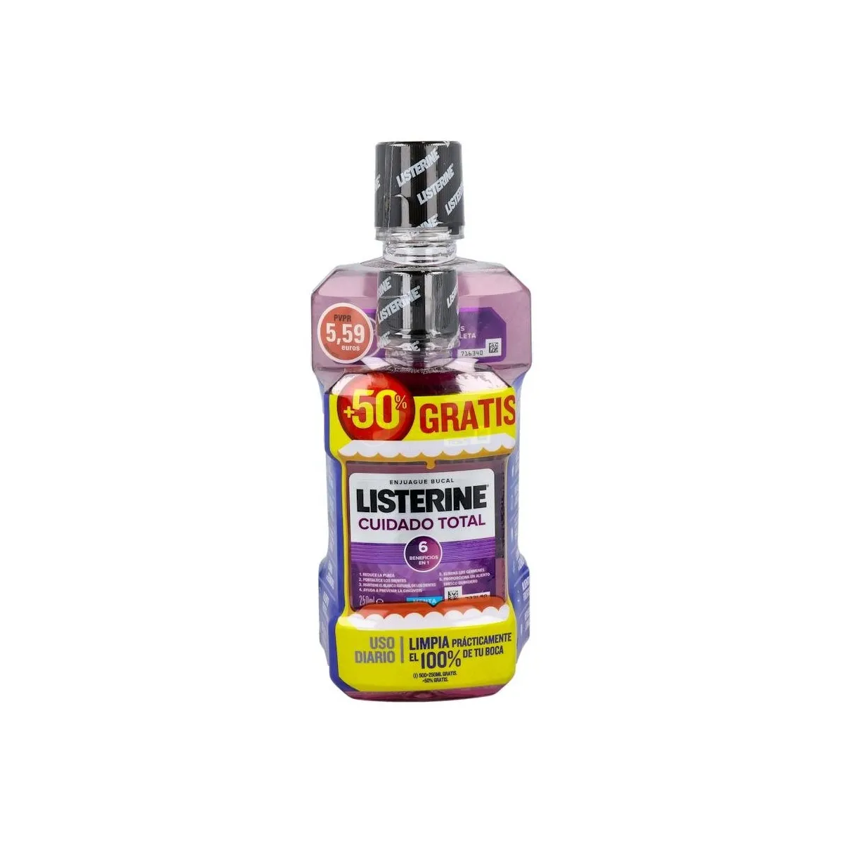 Listerine Cuidado Total 500 Ml+250 Ml