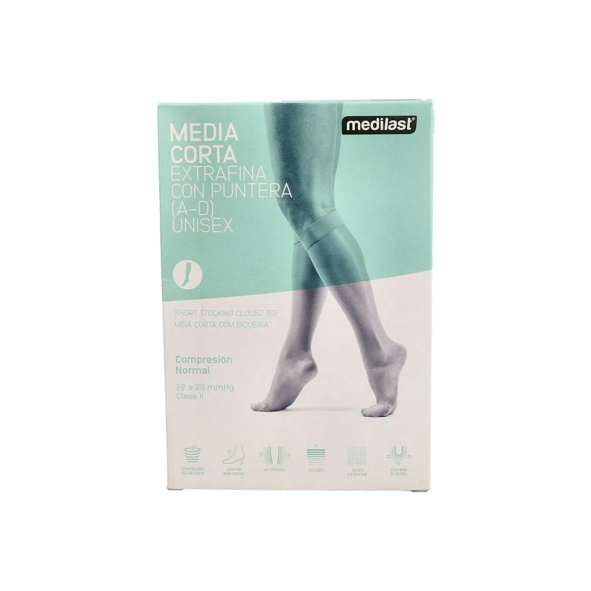 Media Medilast Cor Nor Ex-Fina C/Punt Negra T/P 22-24 Cm 2 Un Ref 602